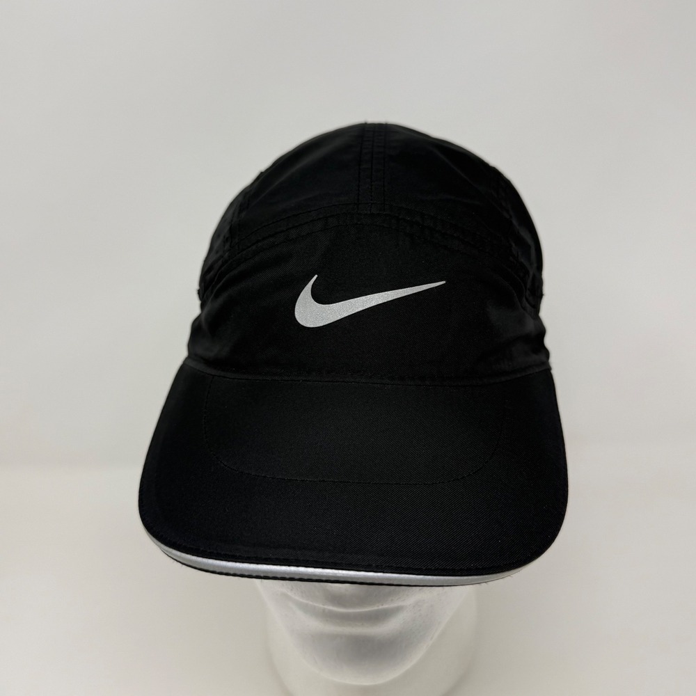 Nike 5 Panel AeroBill Tailwind Elite Running Hat Cap Black Reflective 828617-010